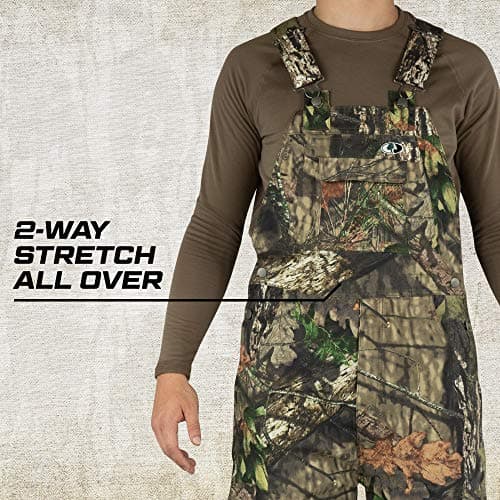 Mossy Oak Cotton Mill 2.0 Camo Hunting Bibs, Uninsulated Camo Overalls for Men