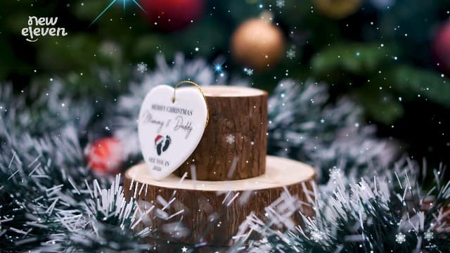 NewEleven Pregnancy Announcement Gifts for Husband Wife Family, Gender Reveal Gifts, Pregnancy Gift for Expecting Mom, for New Mom, New Dad, New Parents - Ornament