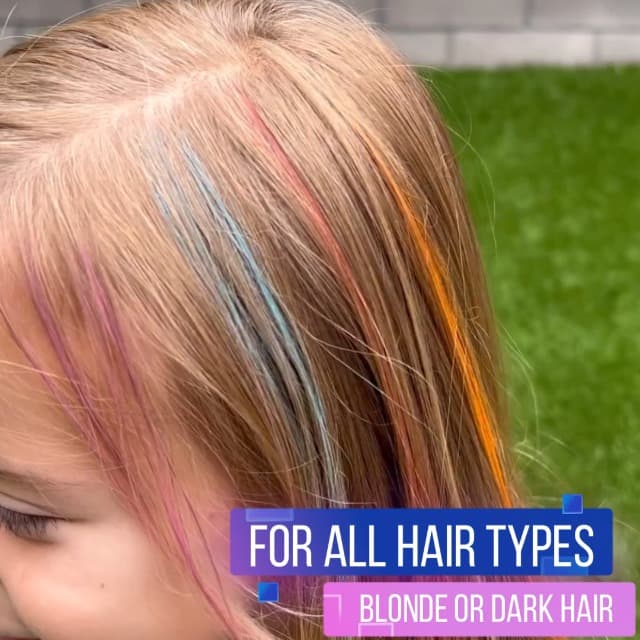 Jim&Gloria Dustless Hair Chalk Gifts for Girls Makeup Kit, Gift for Teen Girl Trendy Stuff, Kids, Teenage Tweens Teenager Temporary and Washable Color Dye Markers Age 7 8 9 10 11 12 13 14 Year Old Toy