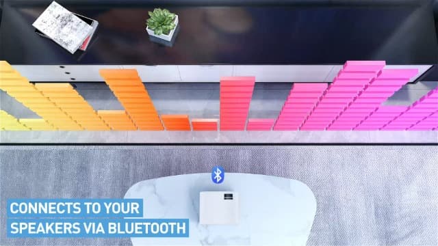 Projector, Native 1080P Full HD Bluetooth Projector with Speaker, Outdoor Portable Movie Mini Projector Compatible with Laptop, Smartphone, TV Stick, Xbox, PS5