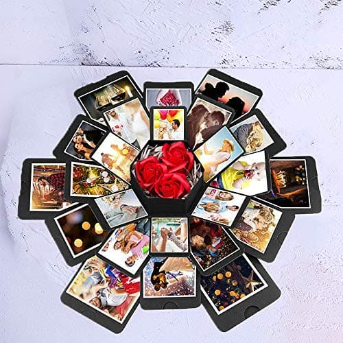 Explosion DIY Gift Set, Exploding Love Box for Couples, Sentimental Gift for Wedding, Birthday Party, Boyfriend, Girlfriend, Scrapbook Style Photo Album, Memory Box