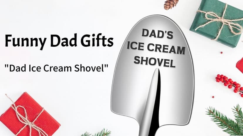 Fathers Day Gifts for Dad - Dads Ice Cream Shovel Spoon - Unique Personalized Funny Gifts for Dad Father in Law Father's Day Birthday Christmas Stocking Stuffers Small Presents from Daughter Son