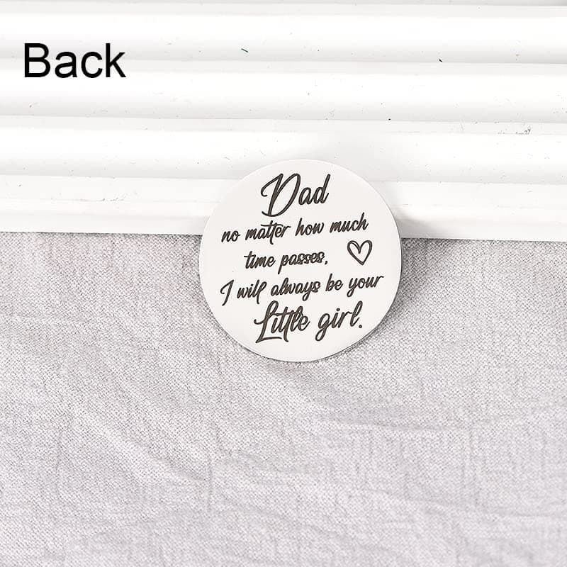 ShiQiao Spl Pocket Hug Token Keychain Gift Dad Fathers Day Birthday gifts from Daughter Dad Daddy Father Christmas Presents for Men with PU Leather Keychains