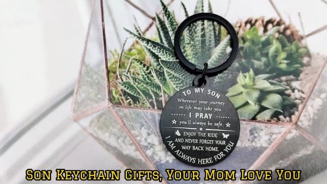 ENGZHI Son Keychain, Son Gifts for Teen Boys, Adult Son Gradution 2025 Present for Birthday Fathers Day Valentines