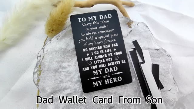 TANWIH Gifts for Dad You Are My Hero - Best Dad Birthday Gifts from Son, Father Son Engraved Wallet Card, Meaningful Fathers Day Christmas Presents for Men