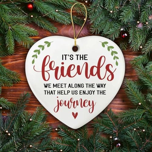 NewEleven Women - Friend Gifts Ornaments 2025 - Friendship Gifts for Friends, Birthday Gift for Women, Besties, Soul Sisters - Ceramic Christmas Ornaments