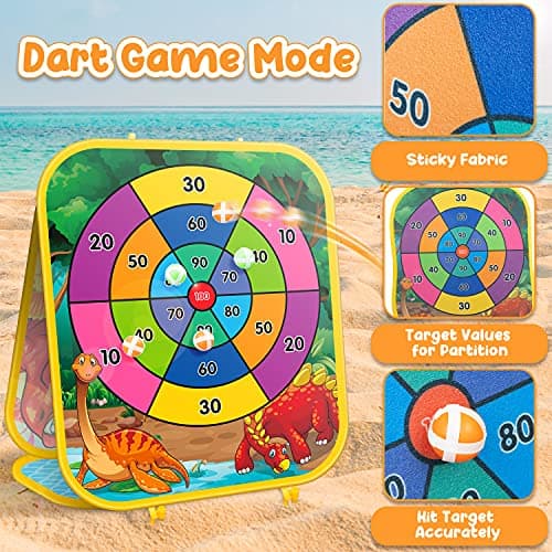 Bean Bag Toss Game for Kids - Cornhole Board Outdoor Toys for Toddlers -Party Activities Carnival Outside Yard Backyard Beach Lawn Games Toy for Kid Boys Girls Age 3 4 5 6 7 8 Year Old Birthday Gifts