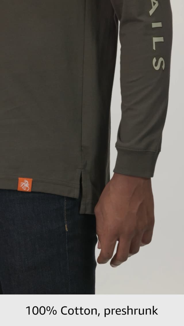 Legendary Whitetails Men's Long Sleeve T-Shirt Graphic Tee Preshrunk 100% Heavyweight Cotton