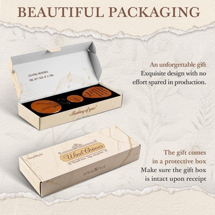 SteadStyle Thank You Gifts, Forever Grateful Wind Chime with Engraved Thanks Message, Thank You Gifts for Women, Friends, Family, Teachers, Coworkers, Employee Appreciation Gift