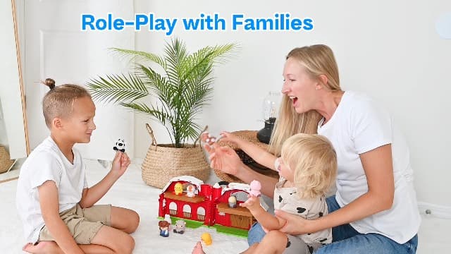 Aigybobo Farm Animals Big Barn Toys for 1 2 3 Year Old, Toddler Montessori Learning Toy, Farm Playset with Animal Figures and DIY Stickers, Christmas Birthday Gift for Baby Boys Girls Age 12-18 Months