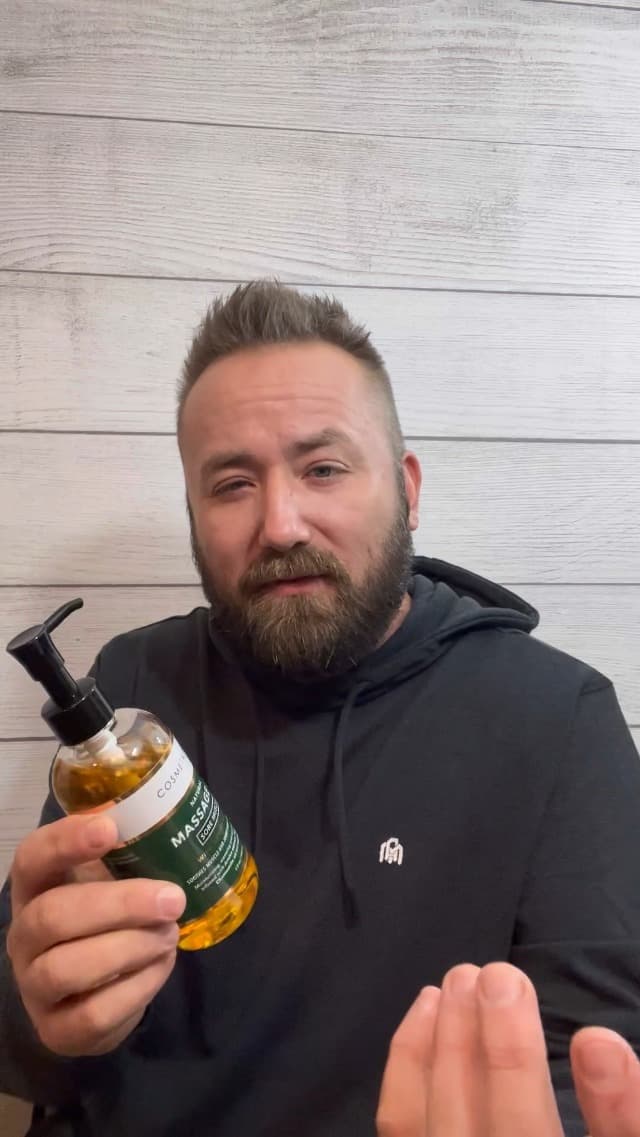 Cosmetasa Sore Muscle Massage Oil for Massage Therapy with Roller - All Natural, Cruelty-Free Massage Oils for Muscle Relaxing & Joint Comfort - Arnica Extract with Lavender & Chamomile Oil (8.8 oz)