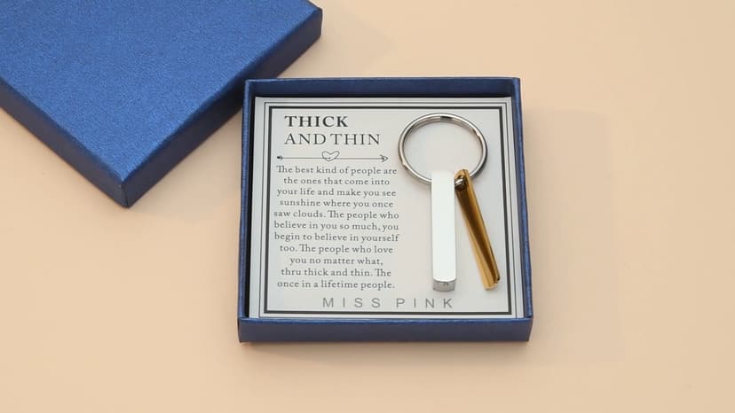 Thick And Thin Keychain for Best Friend, Women & Men, Sentimental Friends Gifts, Sisters Tribe Friendship Gift