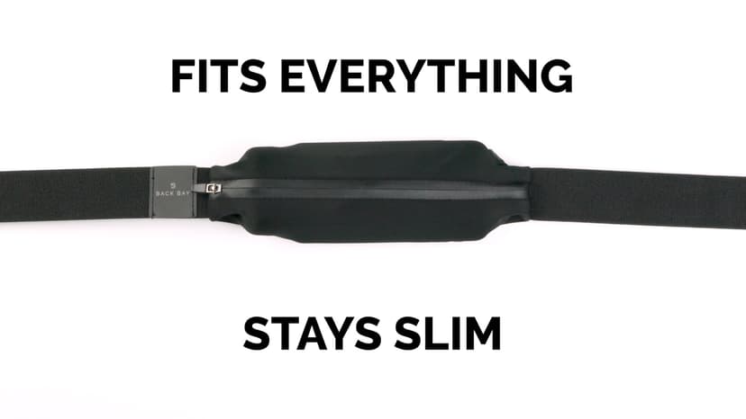 Back Bay Slim Running Belt for Women & Men [Fits ALL Phones], Runners Fanny Pack for Men, Money Belt, Running Gear Gift, Waist Bag Workout Gear, iPhone Runner's Phone Holder Waist Pack