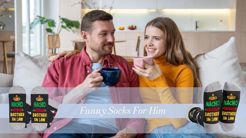 HAPPYPOP Novelty Family Gifts - Gifts for Son Uncle Brother Papa Grandson Nephew, Funny Socks for Him