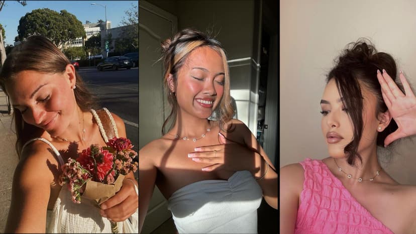 SmileBelle Pearl Necklaces for Women, Daisy Pearl Choker as Christmas Stocking Stuffers for Teens, Silver Daisy Pearls Jewelry Trendy Stuff Birthday Gifts 3 Pearls White Necklace as Wedding Jewelry