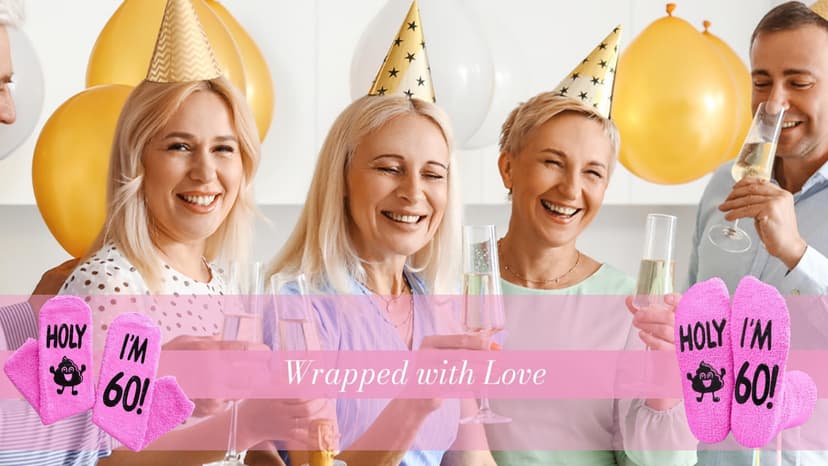 HAPPYPOP 55th 60th Birthday Funny Gifts - Socks for Older Women in Their 50s