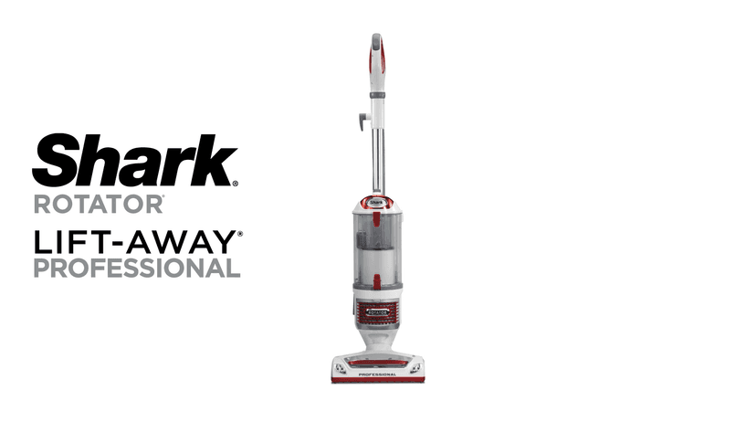 Shark NV501 Rotator Professional Lift-Away Upright Vacuum with HEPA Filter, Swivel Steering, LED Headlights, Wide Upholstery Tool, Dusting Brush & Crevice Tool, White/Red