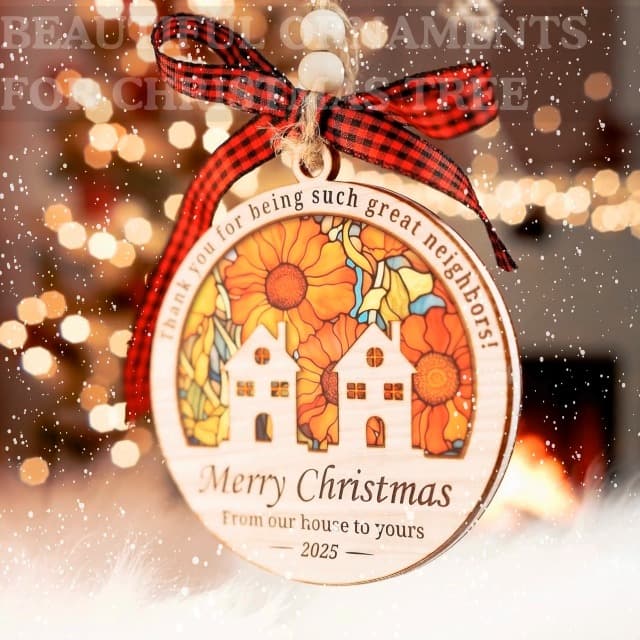 Neighbor Awesome Neighbor Ornaments, for Neighbors, Ideal Gifting to Friends, Unique and Decorative Neighbor Ornaments, Awesome Neighbors Gift