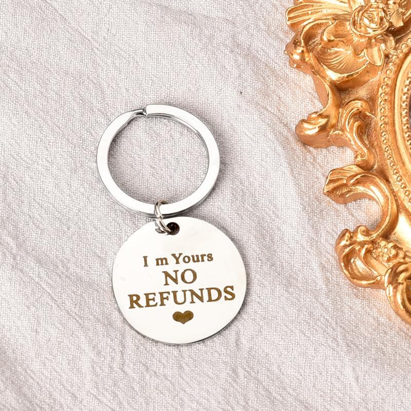I'm Yours Keychain - Husband Birthday Gift from Wife, Wedding Anniversary, Engagement for Couples, Funny Boyfriend BF Gifts for Him from GF Girlfriend, Fiancee, Bride, Christmas for Her Women