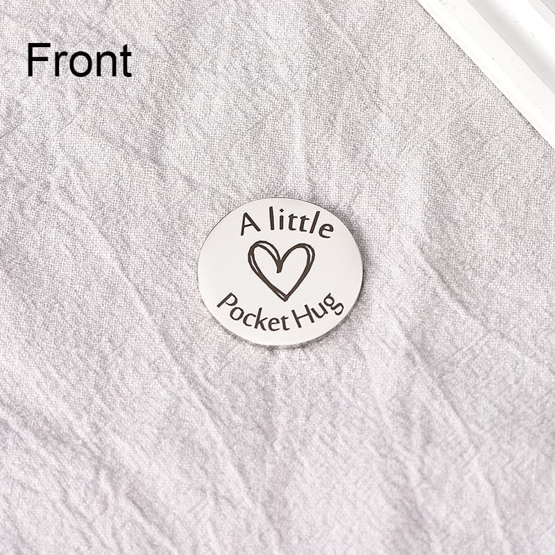 ShiQiao Spl Pocket Hug Token Keychain Gift Dad Fathers Day Birthday gifts from Daughter Dad Daddy Father Christmas Presents for Men with PU Leather Keychains