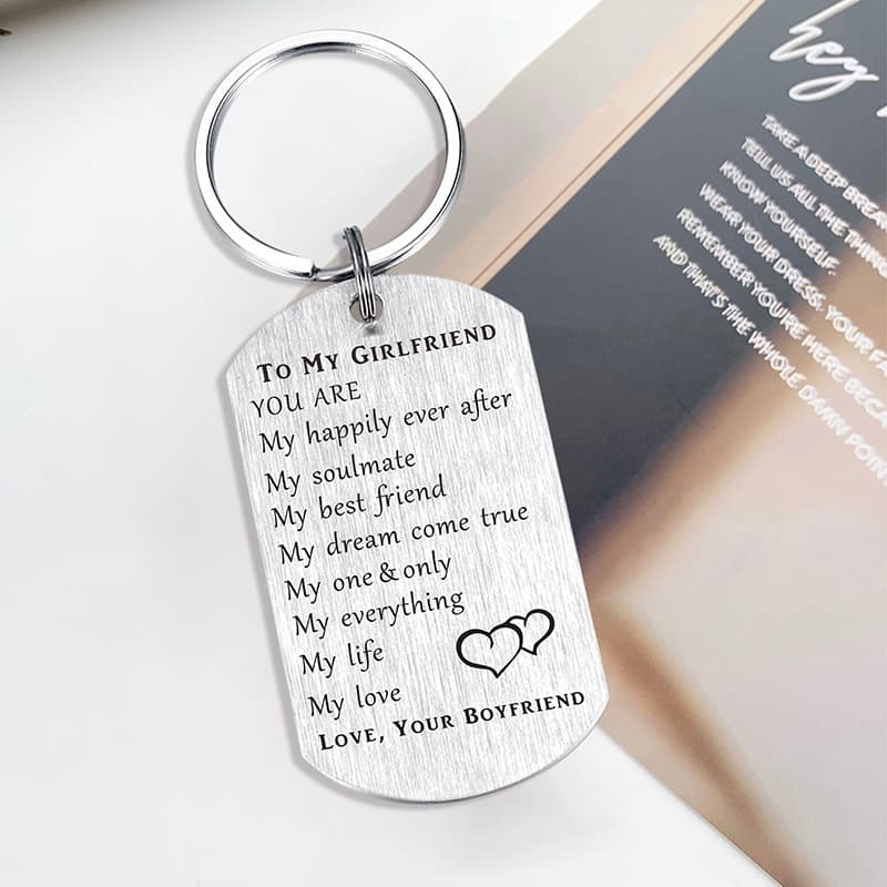 CPLJW Boyfriend Girlfriend BF GF Keychain Gifts for Anniversary Birthday Valentine Wedding Christmas Meaningful Presents