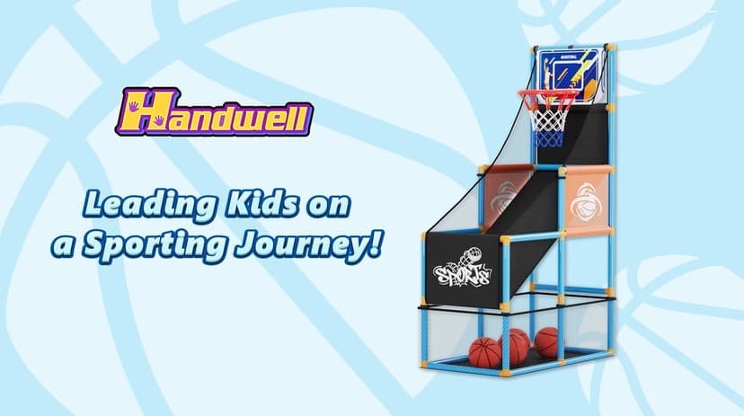Arcade Basketball Game Set Boy Toys: Indoor Basketball Hoop with 4 Balls Outdoor Sports Toy for Kids 3-12 Years Old Adjustable Height with Air Pump Kid Party Games Birthday Gifts for Boys Girls Teens