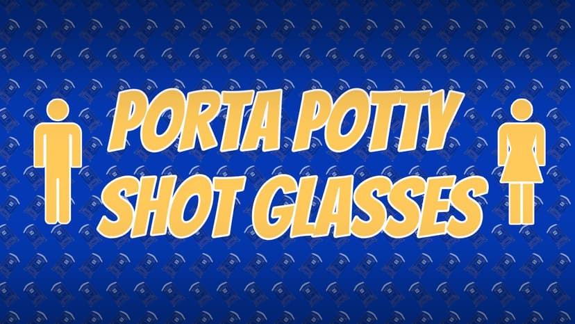 Ceramic Porta Potty Shot Glasses(1 PACK), White Elephant Gift for Adults, Gag Gifts Funny for Adults, Top Choice Secret Santa Gifts for Men, Friends and Coworker