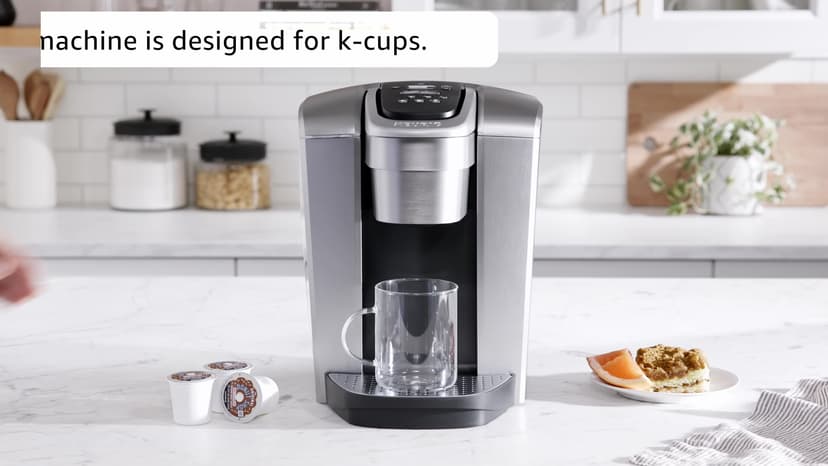 Keurig K-Elite Single Serve K-Cup Pod Coffee Maker, with Strength and Temperature Control, Iced Coffee Capability, 8 to 12oz Brew Size, Programmable, Brushed Silver