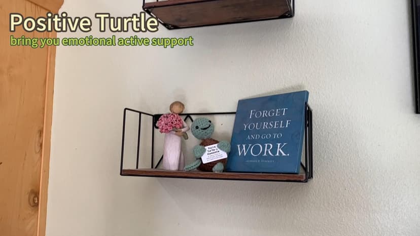 Mini Funny Turtle Birthday Gifts for Women Men Christmas, Retirement Bosses Day Gifts, Inspirational Small Animals Cute Stuff Things, Handmade Emotional Positive Crochet Turtle Decorations