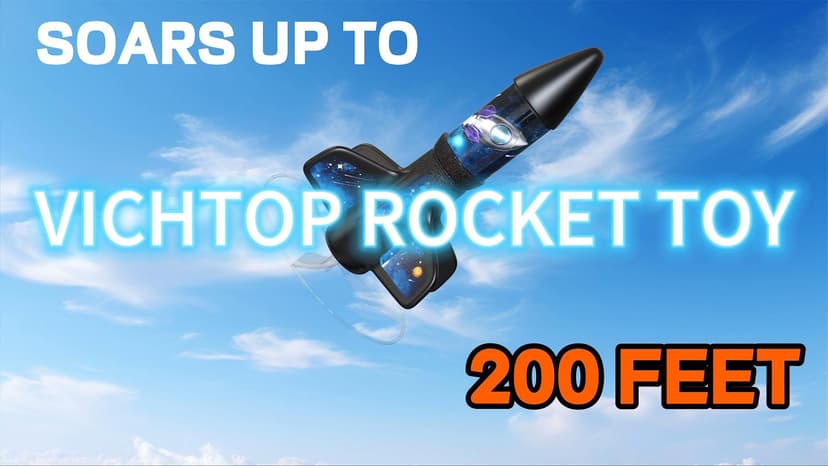 Rocket Launcher for Kids -200 Feet of Flight Altitude, Auto Electric Rocket Toys with Safe Parachute, Outdoor Summer Yard Toys Christmas Birthday Gifts for Boys & Girls Age 6 7 9 10 12 8-13 Years Old
