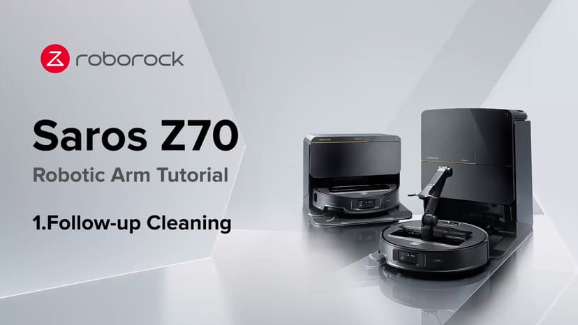 roborock Saros Z70 Robot Vacuum and Mop, OmniGrip Arm, AI-Powered, 22,000Pa Suction, 3.14’’ Ultra Slim, FlexiArm Riser Technology, AdaptiLift Chassis, Obstacle Avoidance, Auto Mop Washing & Drying