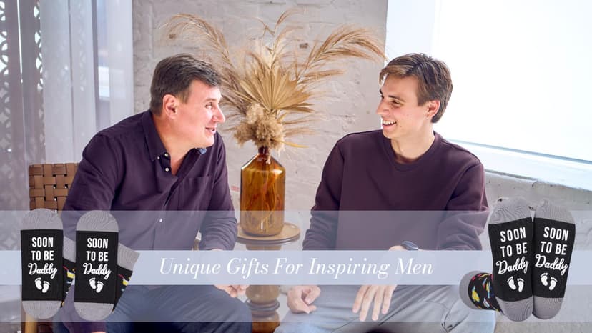 Zmart Cool Gifts for Men - Soon to Be Dad Gifts, Funny Father Day Grandpa Dad Socks