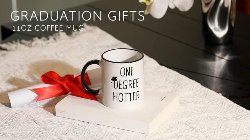 Graduation Gifts for Her, Him - 11oz Ceramic One Degree Hotter Mug - 2025 Funny College, Master, Degree, Phd Graduation Gift for Women, Men