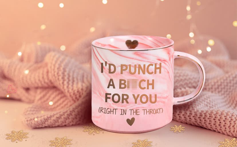 Birthday Gifts for Women Girlfriend Sister Friends, Valentines Day Gifts for Her, Galentines Mothers Day Mom Present for Mom Wife from Daughter Son, 12 OZ Funny Coffee Mug Christmas Stocking Stuffers