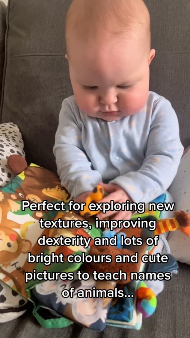 hahaland Baby Books 0-6 Months,Infant Tummy Time Toy Sensory Toys 6 to 12 Months Touch Feel Book Travel Toy Gifts for Boy Girl 0-3 Month Baby Shower Christmas Birthday Gifts Stocking Stuffers (Single)