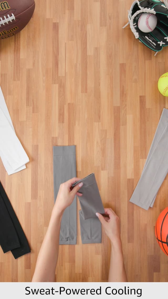 Arm Sleeves, Cooling UV Sun Protection Sports Compression for Men/Women