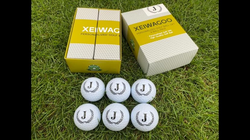 Xeiwagoo Golf Gifts for Men, Unique Initial on Personalized Golf Balls (6 Balls)
