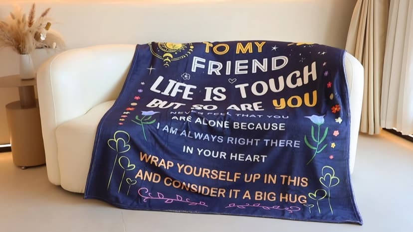 Best Friend Birthday Gifts for Women - Friendship Gift for Women - Christmas Valentines Graduation Birthday Gift Ideas for Best Friend Bestie BFF - Presents for Female Unique - Throw Blanket 50"x60"