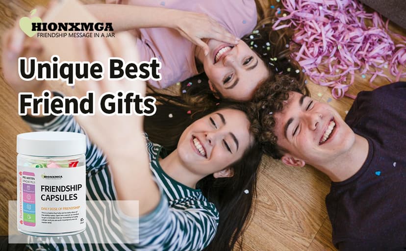 60PCS Pre-Written Friendship Messages in a Bottle, Bestfriend Birthday Gifts for Women Sister Bestie, Cute Capsule Messages in Plastic Jar Long Distance BFF Gifts