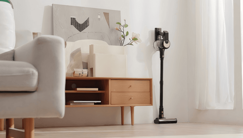 Cordless Vacuum Cleaner, Self-Standing 40Kpa 45Mins Vacuum Cleaners for Home, 8-in-1 Lightweight Stick Vacuum with Anti-tangle Wireless Vacuum for Carpet, Tile, Pet Hair, Hardwood Floors, Black