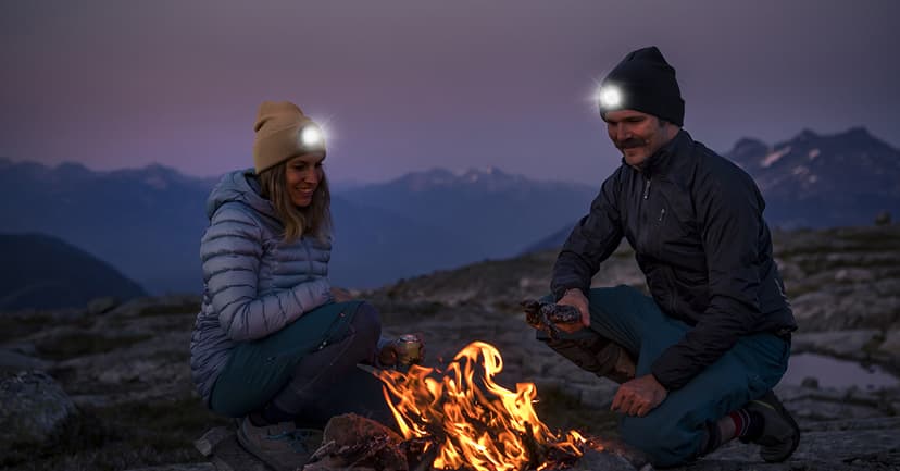 YunTuo LED Beanie with The Light, Unisex USB Rechargeable Headlamp Winter Knitted Cap Gifts for Men Dad Husband Him