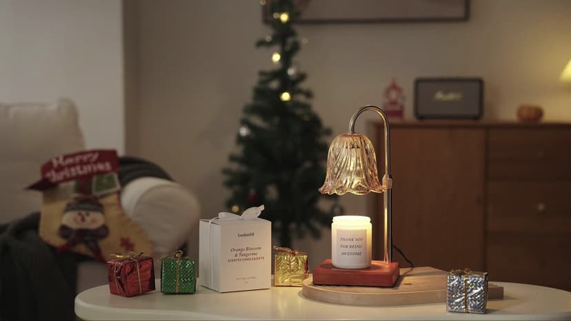 Candle Warmer Lamp with Timer Dimmable, Birthday Gifts for Women Mom, House Warming Gifts New Home Decor, Wax Melt Warmer for Jar Candles with 2 Bulbs