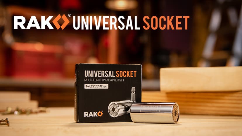 RAK Super Universal Socket Tool, 7-19mm Universal Socket Wrench Set, Gator Grip with Power Drill Adapter Set, Stocking Stuffer, Ideal Cool Gadgets Stuff for Birthday Gifts for Men Dad Husband