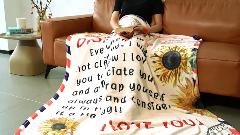 Niyewsor Sister Birthday Gifts, Sister Gifts Blanket, Sisters Gift from Sis, Present for Sisters on Mothers Day, Christmas, Dear Sis Airmail Throw Blanket, 60" * 50"