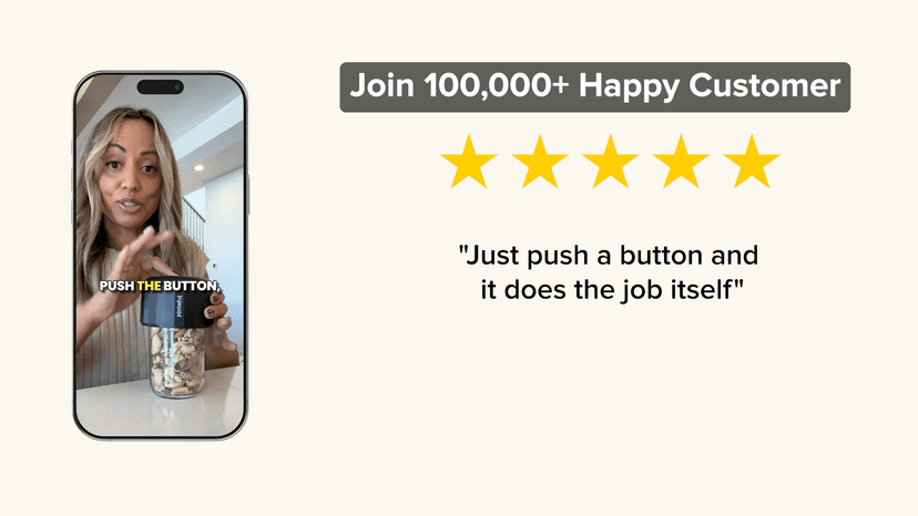 Plateful Electric Mason Jar Vacuum Sealer Kit (Lids Included) For Wide Mouth And Regular Mouth Jars, Portable Jar Vacuum Sealer, Canning Machine Food Storage, Includes Lids, Opener, Charger