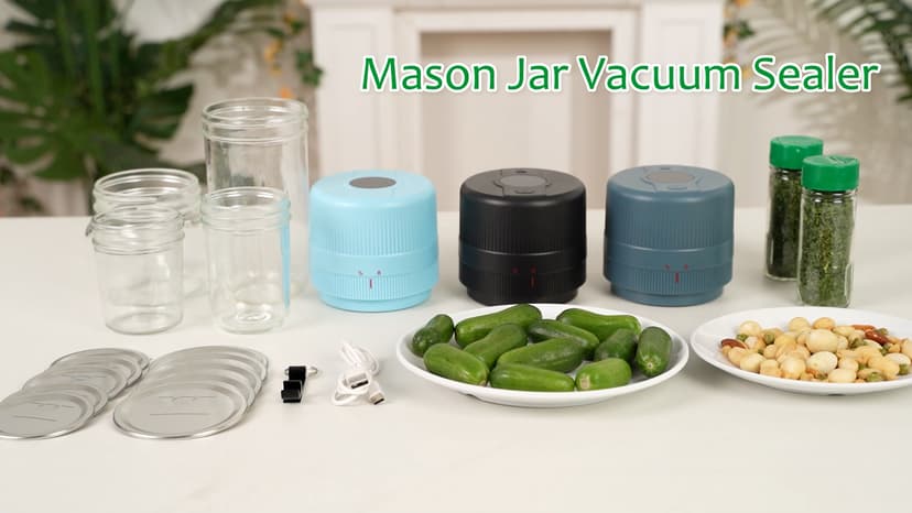 Mason Jar Vacuum Sealer Kit, Electric Sealer for Wide, Regular Mouth Mason Jars, Portable Vacuum Sealer for Jars, Birthday Gifts for Her, Gifts for Mom, Grandma