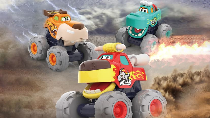 Car Toys for 1 Year Old Boy Gifts, Pull Back Monster Truck Toy Cars for Toddlers 1-3, 1 2 3 One Year Old Boy Birthday Gift 1st Vehicles Kids Stocking Stuffers Toddler Baby Boys Toys 12-18 Months