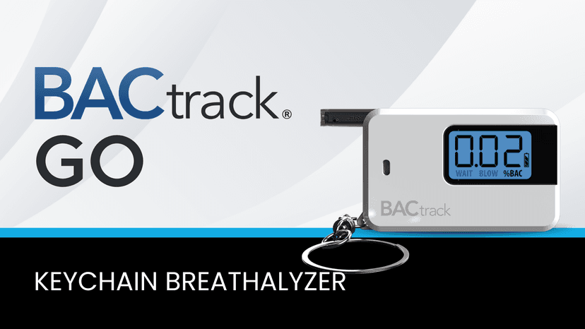 BACtrack Go Keychain Breathalyzer (Black) | Ultra-Portable Pocket Keyring Alcohol Tester for Personal Use