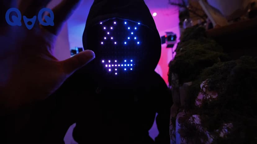 QAQ LED Mask Light Up Mask with Gesture Sensing, Cool Stuff Toys Gifts for Boys Girls, Cool Toys Gifts for Halloween Costumes Christmas Birthday Party