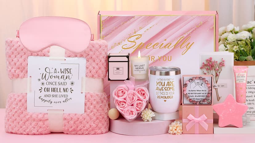 Best Friend Birthday Gifts for Women Self Care Package, Funny Friendship Gifts for Friends Female Bestie BFF Sisters, Christmas Gift for Bestfriend Mom Her Wife Girlfriend, Unique Spa Gift Baskets